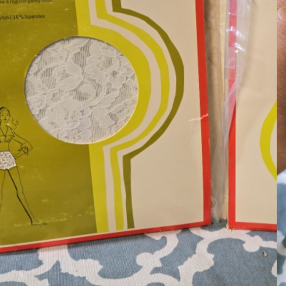 Vintage Sears lace panty n hose panty hose sz average  new u unused movie prop - Picture 4 of 7